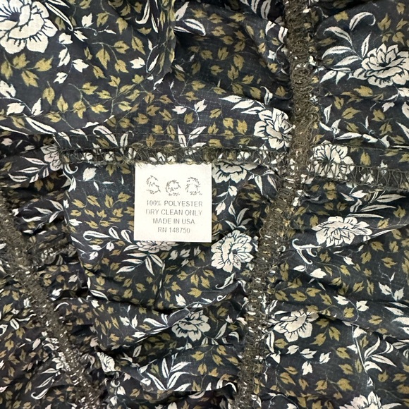 SEA of NY Ruched Floral Print Blouse High Low SZ 8 - Picture 10 of 12